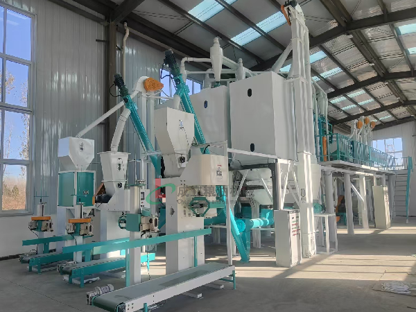 南阳日产30吨玉米综合加工设备，安装调试成功